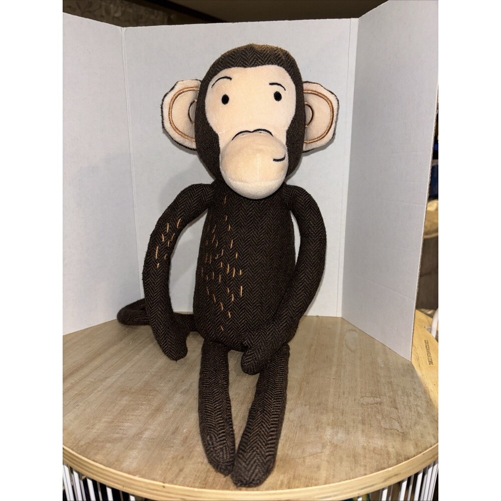 Pillowfort Monkey Plush Throw Pillow Brown Stuffed Animal 18" 2020